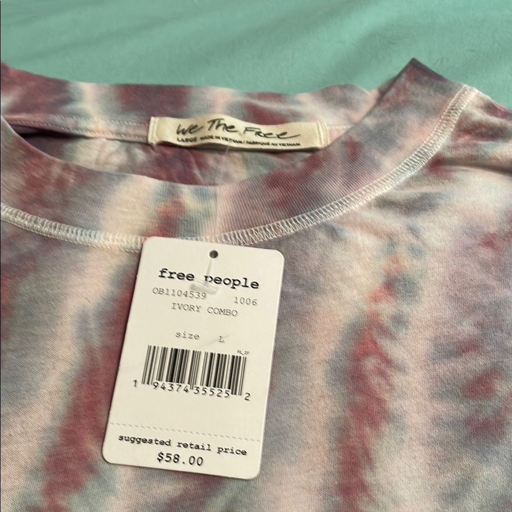 Free People Pastel Tie-Dye Tee